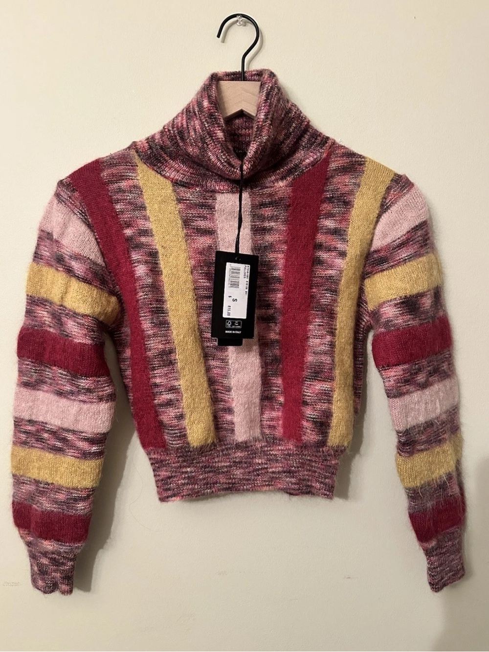Dsquared2 67% Mohair Cropped Turtleneck Sweater NWT Made in Italy Size S - Picture 6 of 6